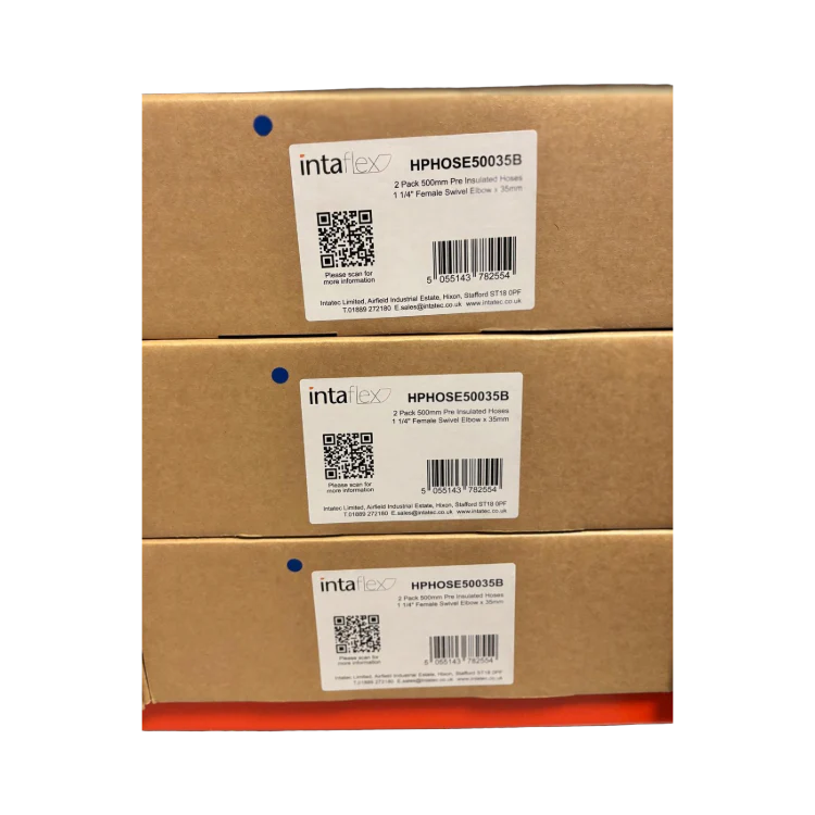 INTA 2 PACK 500MM PRE INSULATED HOSES 1 1/4" FEMALE SWIVEL ELBOW X 35MM - Image 3