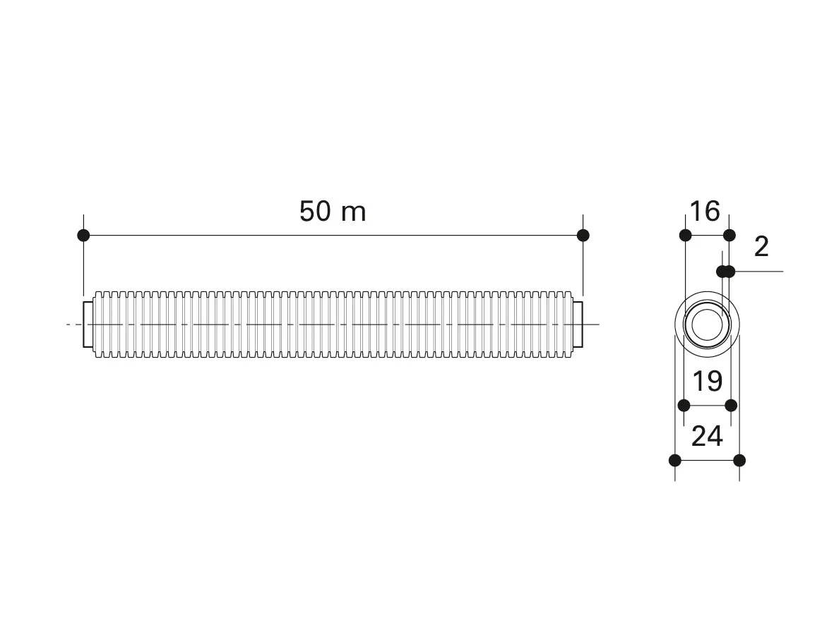 Alpex-duo XS 16mm x2mm with protective pipe Blue, Red  coils of 50m Multilayer composite pipe - Image 6