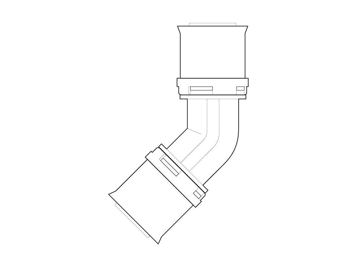 Alpex L elbow 45 Degree 40mm,  50mm,  63mm,  75mm - Image 2