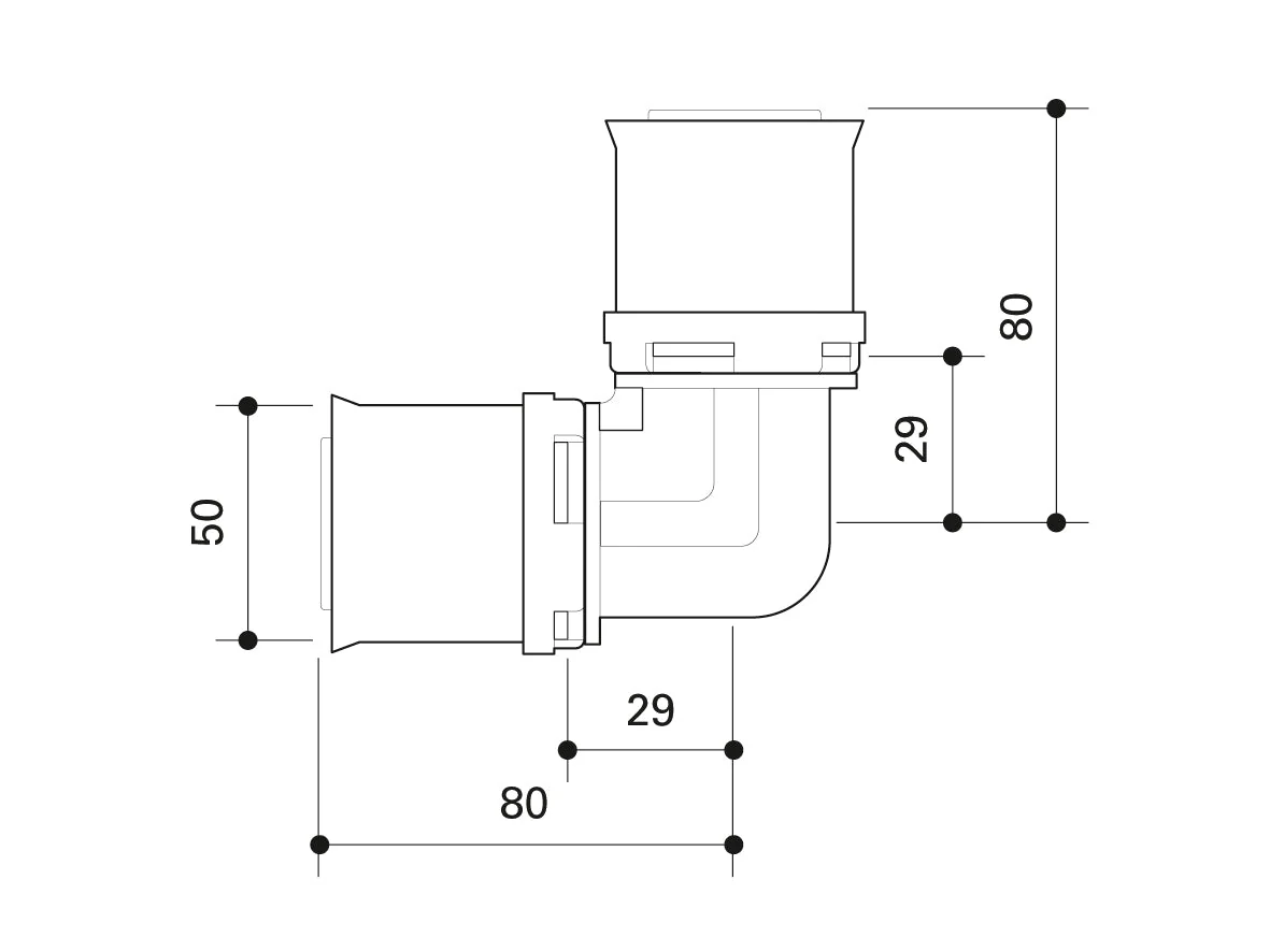Alpex L elbow 90 Degree 40mm, 50mm, 63mm, 75mm - Image 6