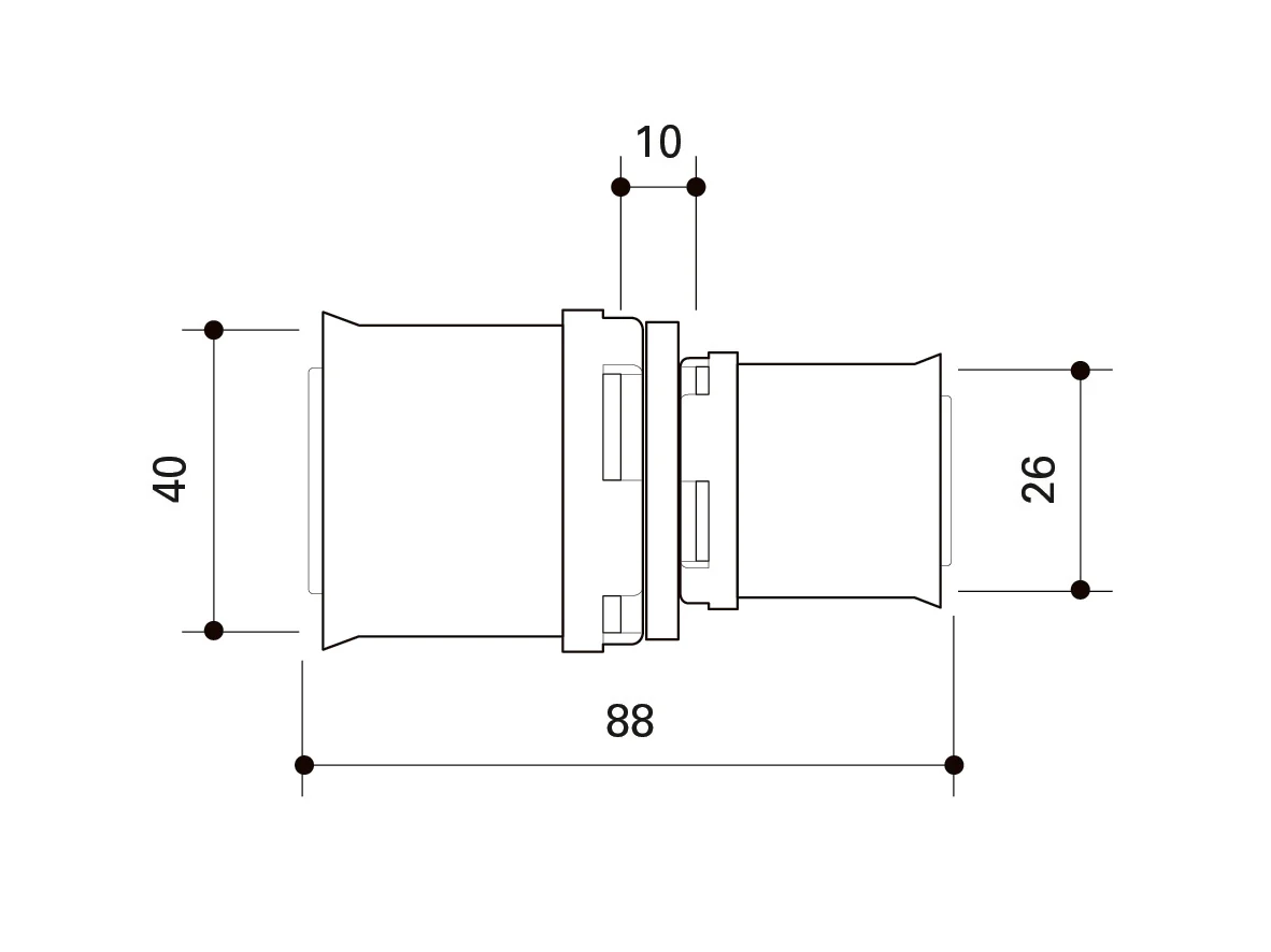 Alpex L PPSU Reducing coupling 26mm, 40mm, 32mm - Image 3