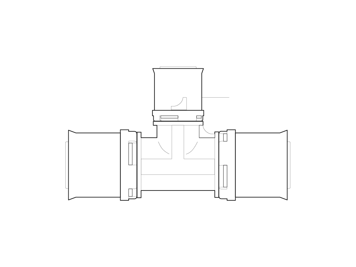 Alpex L PPSU T-piece 40mm - 32mm - 40mm - Image 2
