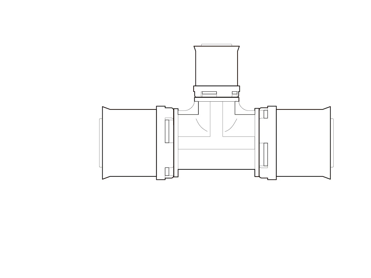 Alpex L PPSU T-piece 63mm - 50mm - 63mm - Image 2