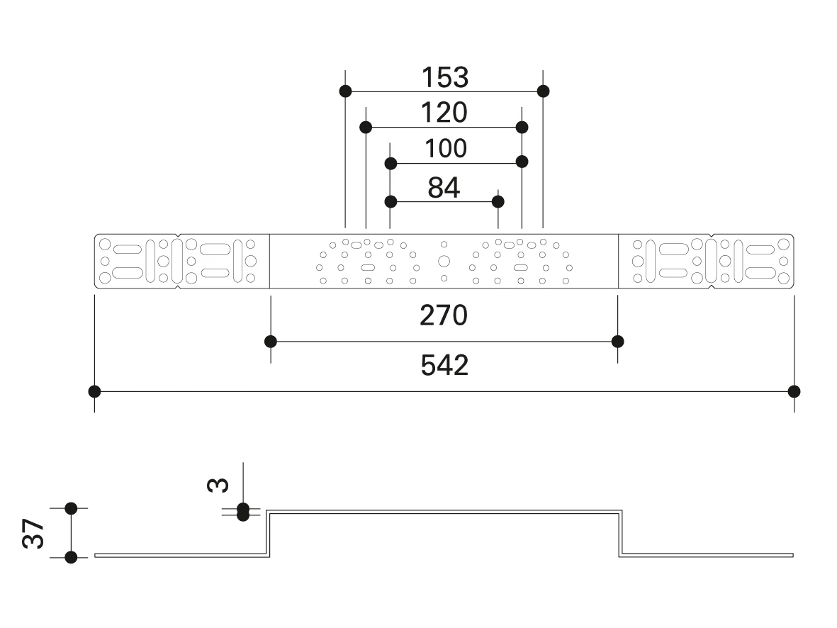 Alpex mounting plate 84/120/153mm - Image 3