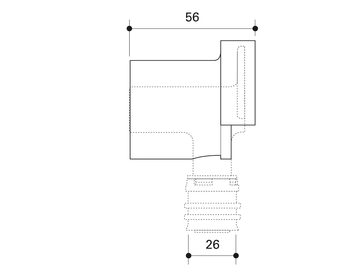 Alpex noise absorption kit for 35mm wall mount elbow¾ - Image 3