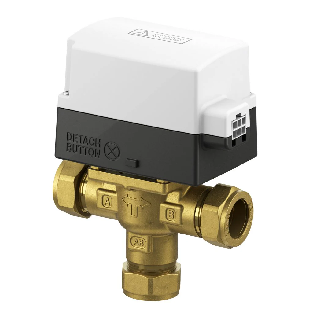B322PF - 3 Port 22mm Mid Position / Diverter Valve