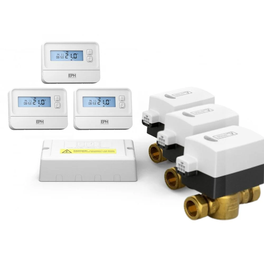 C00P-323A01 - Pack c/w 3 x V222P, 3 x CP4M & WC2 - 3 Zone Combi Zoning Heating Control Packs