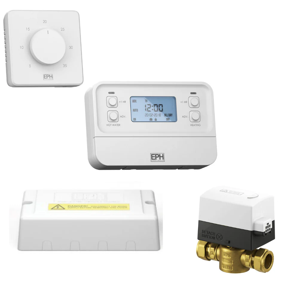 CA222PU - Pack c/w A27-HW, V222P, CM2 & WC2 - S Plan Unvented Heating Control Packs