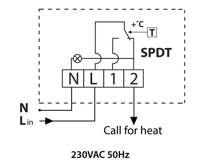 CM3 -  Mechanical Room Thermostat, 3 Wire c/w Light - Image 2