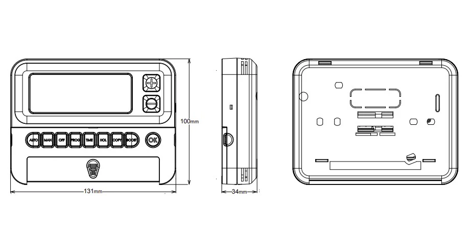 CP4B - Room Stat, Programmable, Battery Operated Surface Mounted Programmable Thermostats - Image 2