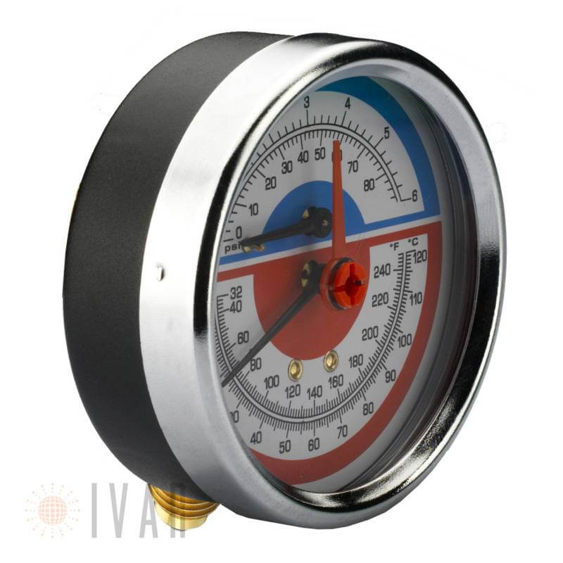 Dual Temperature & Pressure Gauge