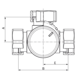 ESBE VRG138 Mixing valve Rotating nut and external thread - Image 2