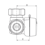 ESBE VRG138 Mixing valve Rotating nut and external thread - Image 3