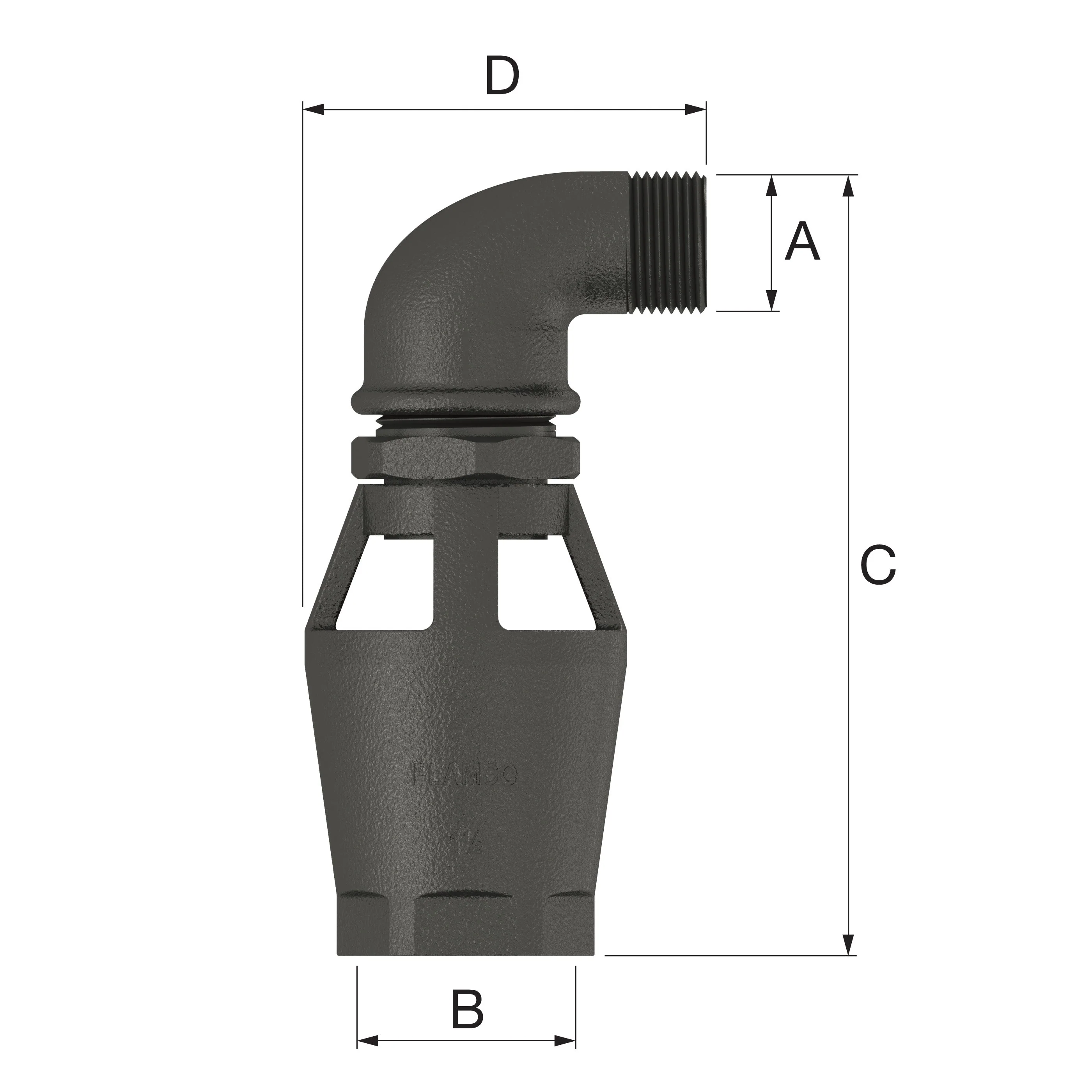 Flamco tundish brass - Image 4