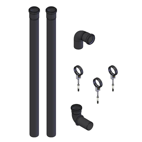 Viessmann Plume management kit - 1m pipe, 2 bends