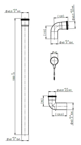 Viessmann Plume management kit - 1m pipe, 2 bends - Image 2
