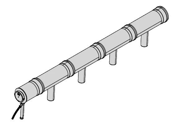 Viessmann Flue gas header 4 boilers in series 80/99 200mm dia