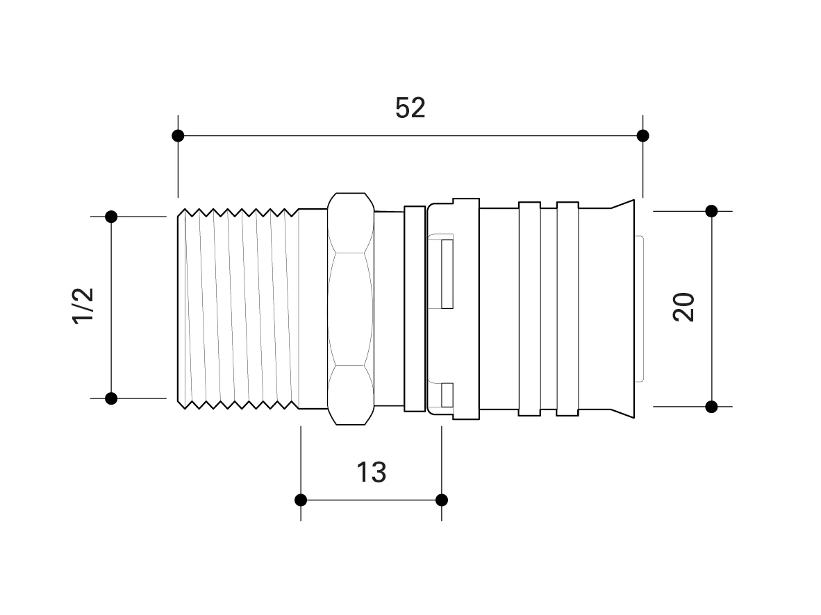 Fränkische Alpex-Duo XS Adapter with MT 20-R1/2 - Image 3