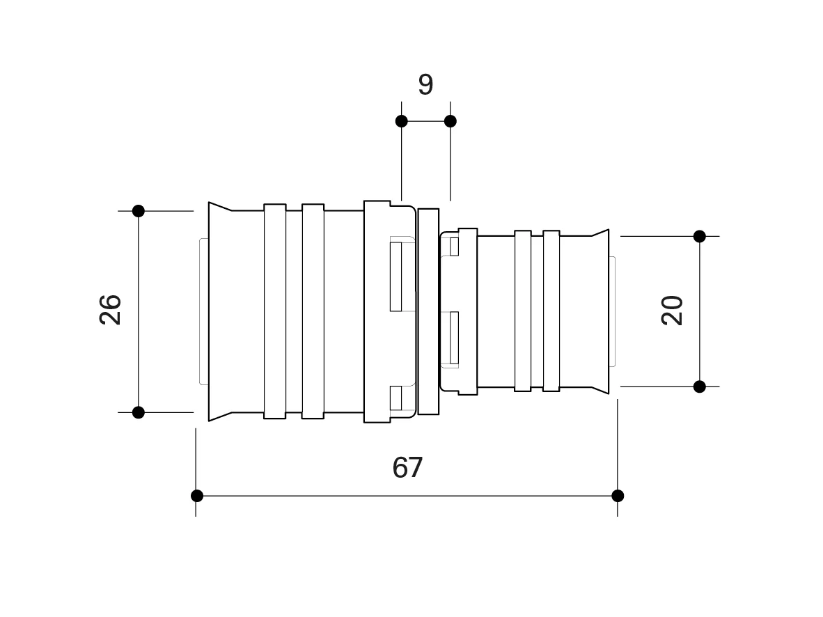 Fränkische Alpex-Duo XS Reducing Coupling PPSU 26-20 - Image 3
