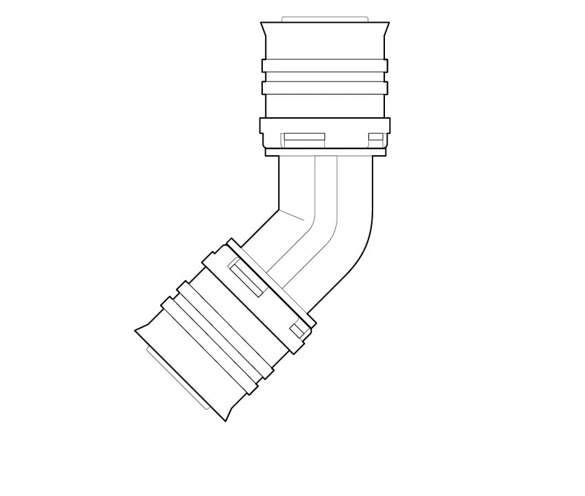 Fränkische Alpex-Duo XS Elbow 45 Degrees PPSU 32-32 - Image 2