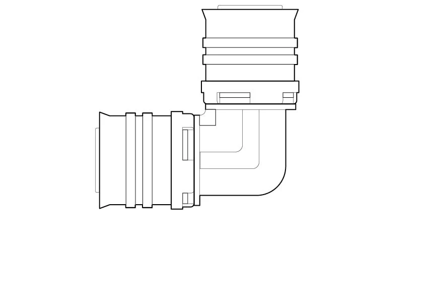 Fränkische Alpex-Duo XS Elbow 90 Degrees PPSU 32-32 - Image 2