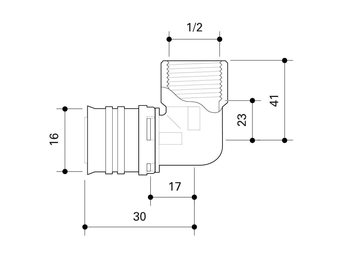 Fränkische Alpex-Duo XS Elbow with FT 16-Rp1/2 - Image 3