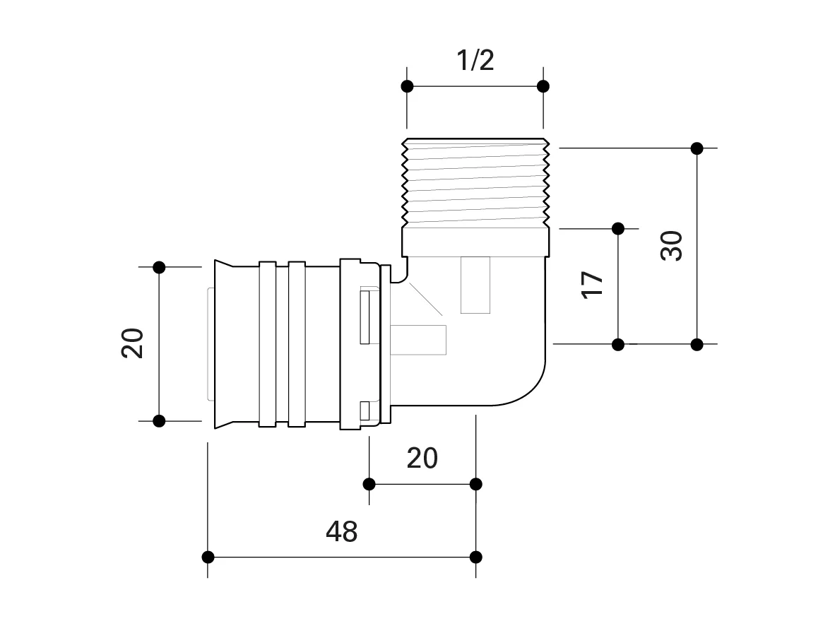 Fränkische Alpex-Duo XS Elbow with MT 20-R1/2 - Image 3