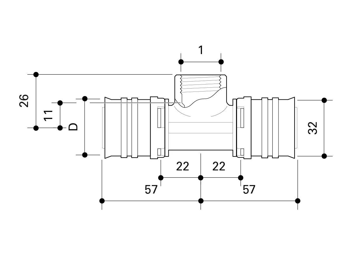 Fränkische Alpex-Duo XS Tee with FT 32-Rp1-32 - Image 2