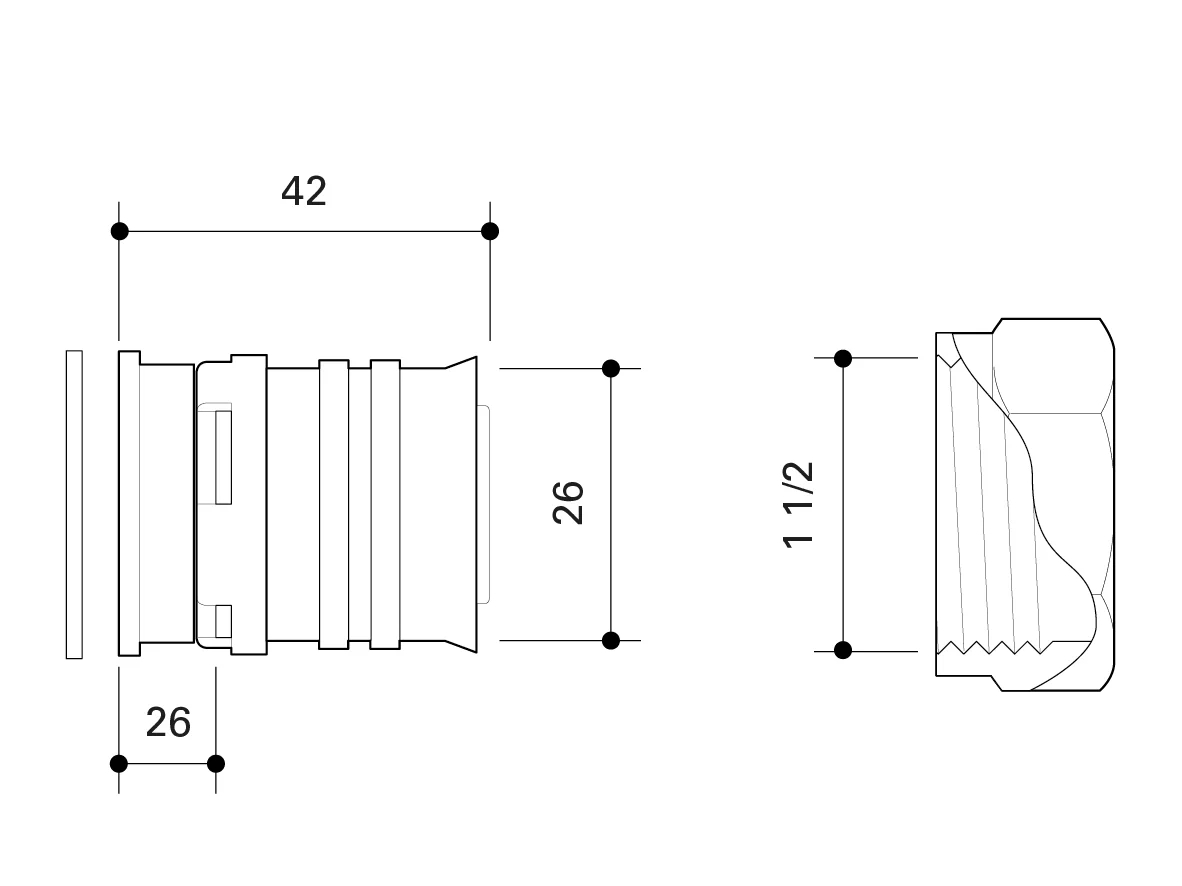 Fränkische Alpex-Duo XS Transition Coupling Flat-Sealing 26-G1 1/2 - Image 3