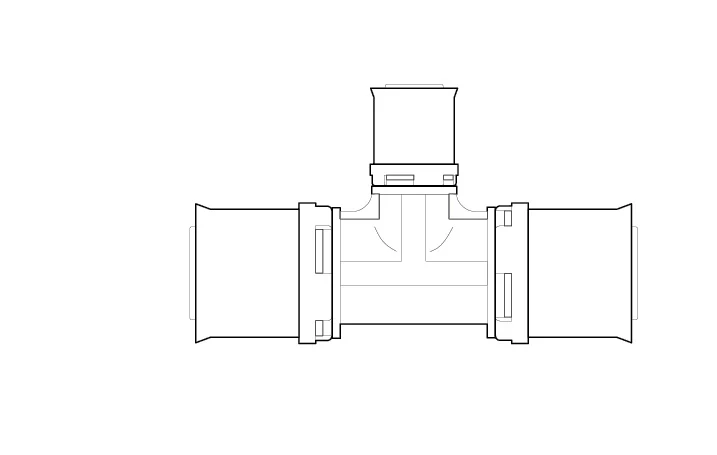 Fränkische Alpex L Reducing Tee PPSU Duo XS 50-32-50 - Image 2