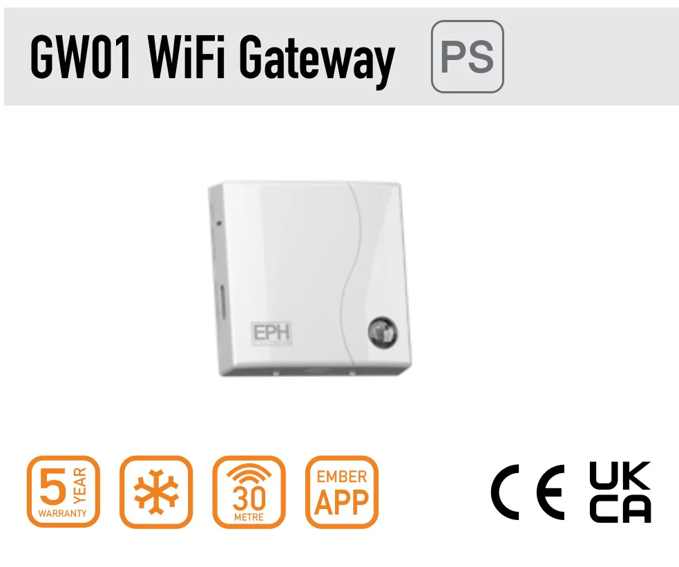 EPH Ember Wifi Gateway GW01 for Programmer PS Systems to EMBER App Control