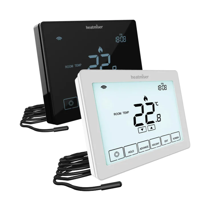 Heatmiser neoStat Touch-e Thermostat Carbon & White