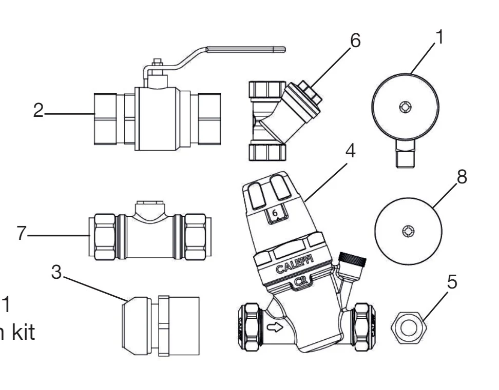 OSO 22/28 Upstream kit - Fitting kit*  22/28  -   UKL22/28