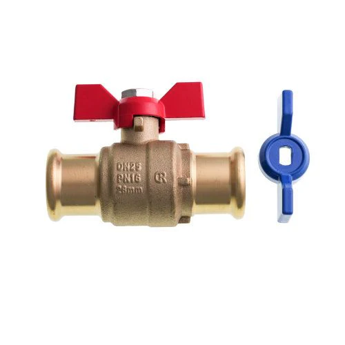 PrimaPress Pressfit 28mm Ball Valve Butterfly handle