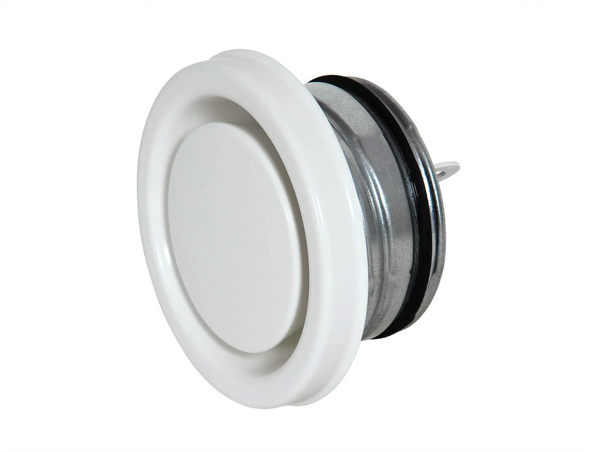 profi-air extract valve & mounting frame steel-white DN.125