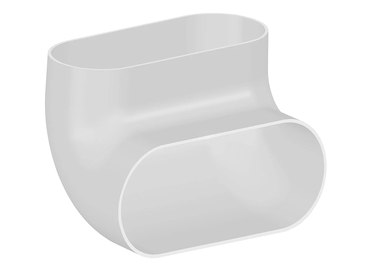 profi-air oval duct elbow vertical 90° 163×68
