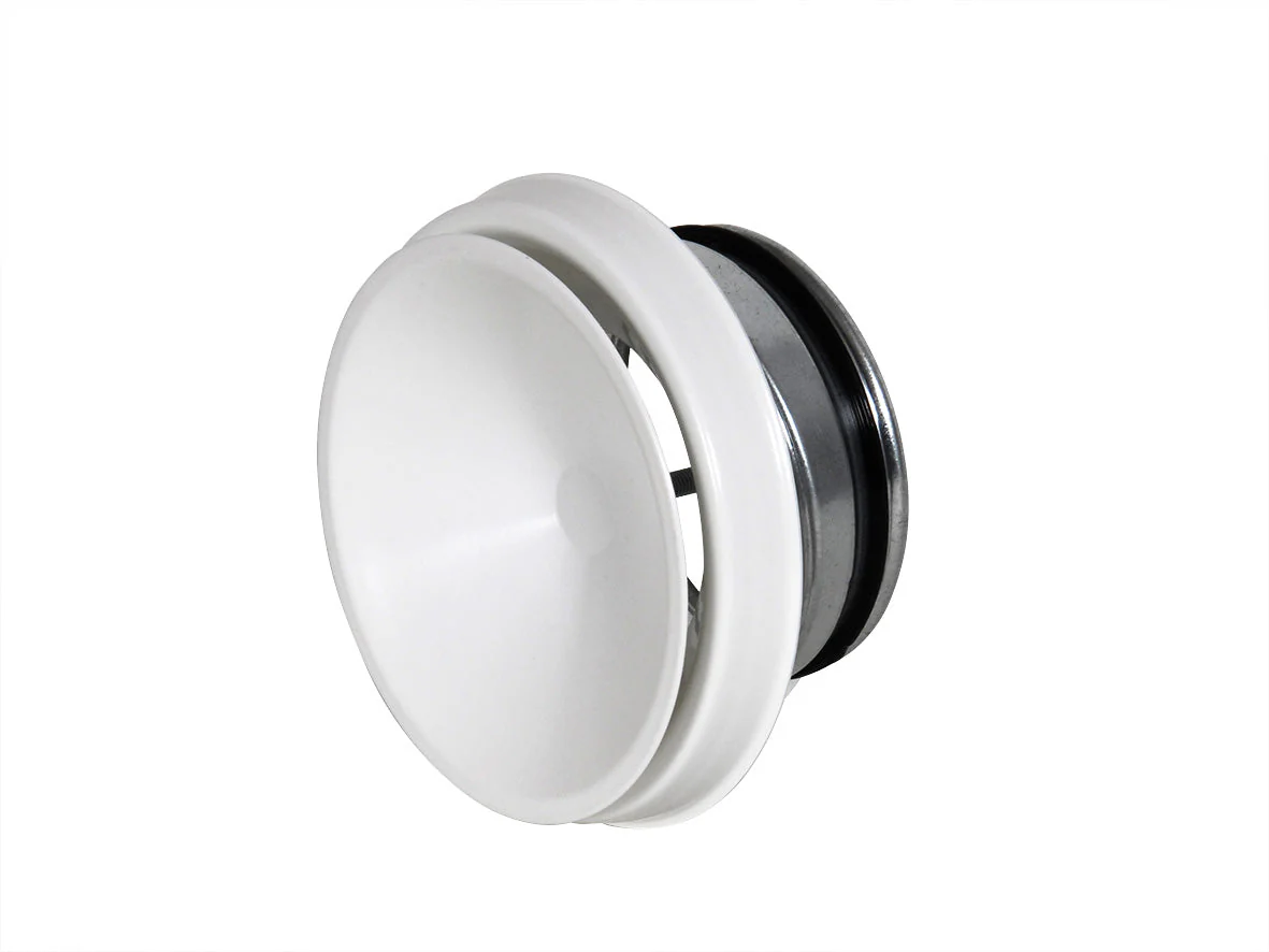 profi-air supply valve & mounting frame steel  –  white DN125
