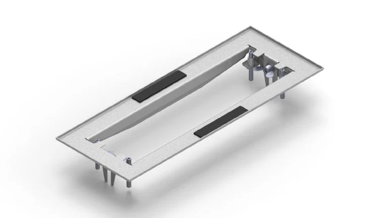 Starline floor installation frame stainless steel 350x130mm