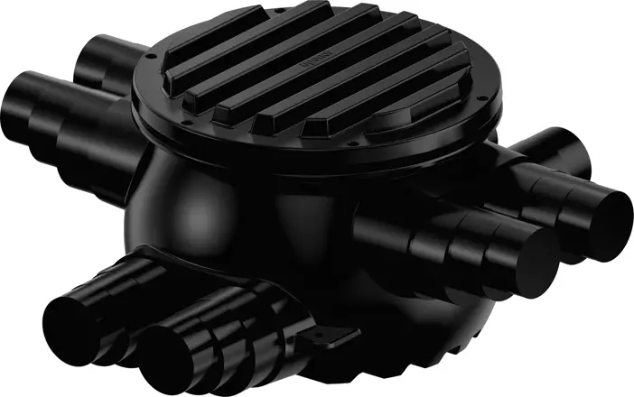 Uponor Ecoflex chamber with lid - For connecting the casing pipe