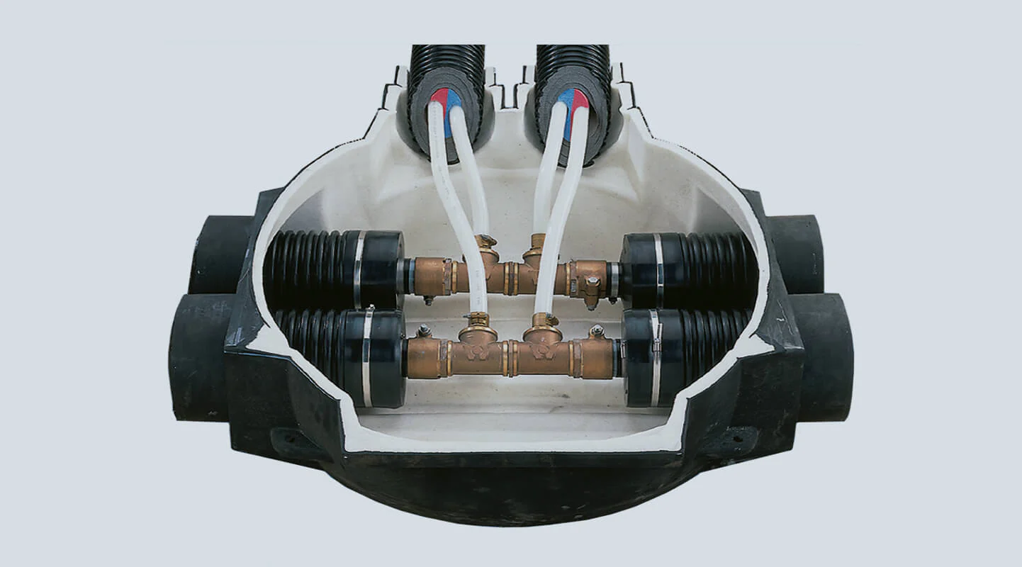 Uponor Ecoflex chamber with lid - For connecting the casing pipe - Image 2