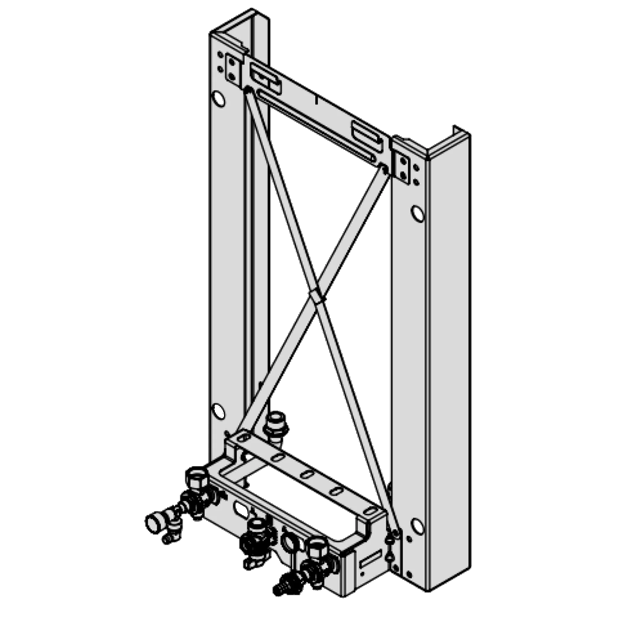 Viessmann Stand off frame for rear pipework including valves with 90mm clearance