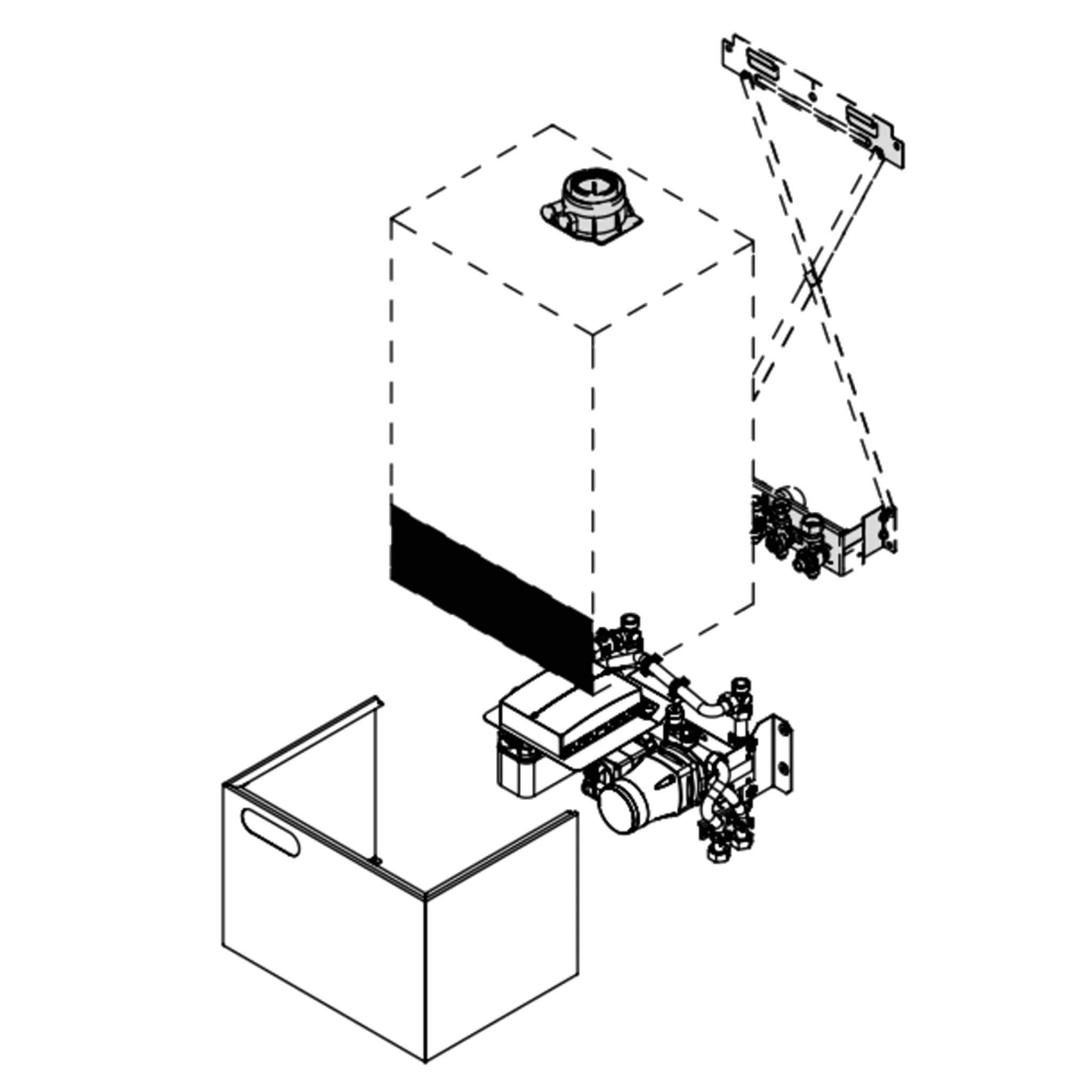 Viessmann Sub-mounting kit with mixer for combi boiler can only be used in conjunction with a surface mounted pre-plumbing jig