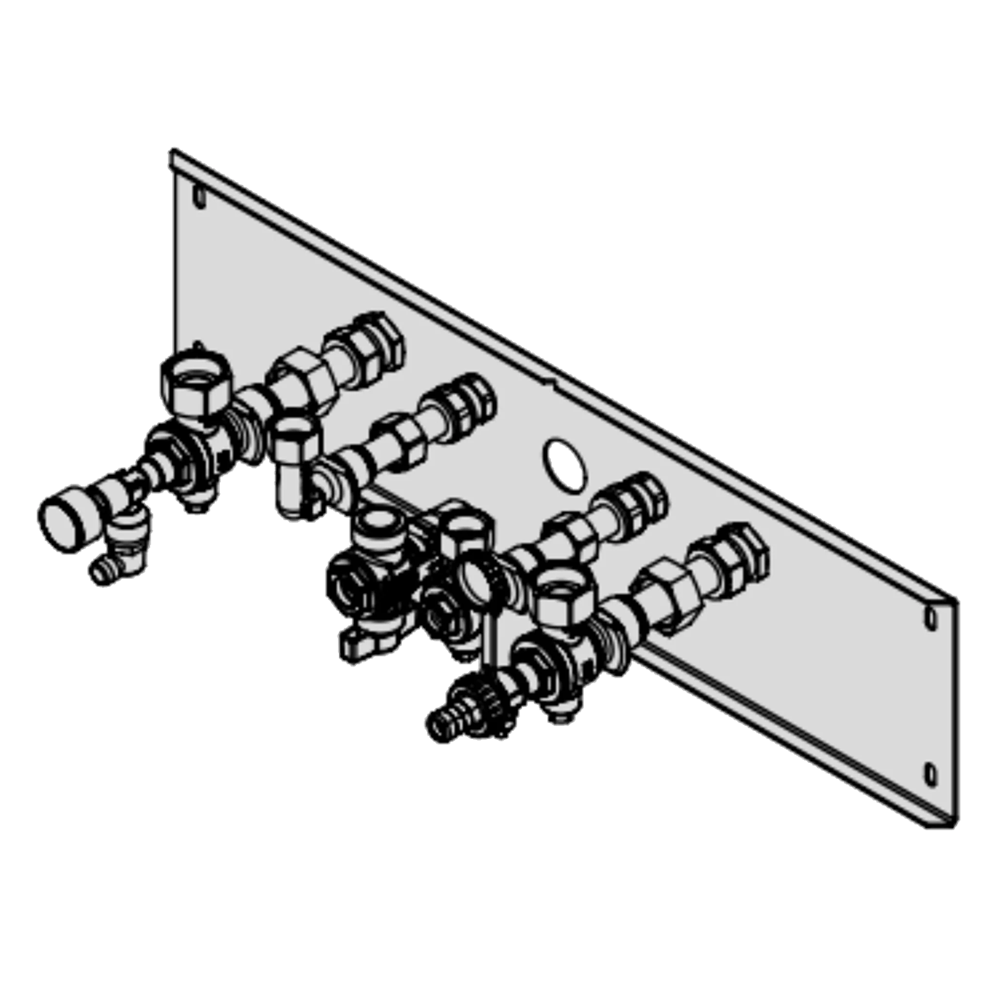 Viessmann Flush mounting valves/fittings pack including backplate