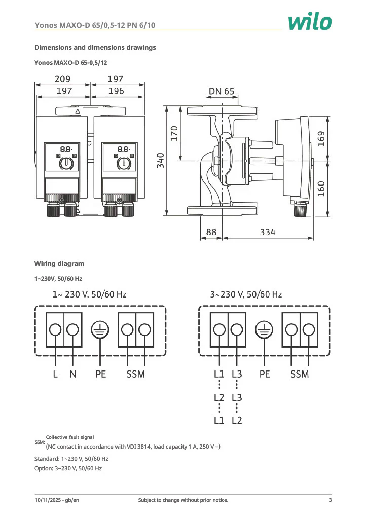 Wilo Yonos MAXO-D 65/0,5-12 PN6/10 - Image 3